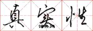 駱恆光真實性行書怎么寫