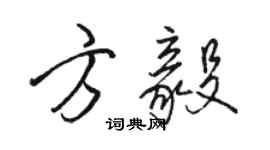 駱恆光方毅行書個性簽名怎么寫