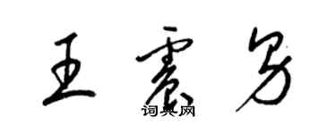 梁錦英王震男草書個性簽名怎么寫