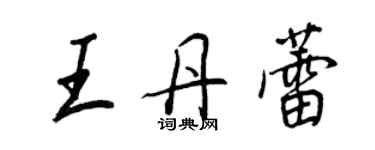 王正良王丹蕾行書個性簽名怎么寫