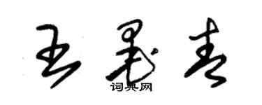 朱錫榮王墨青草書個性簽名怎么寫