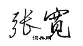 駱恆光張寬行書個性簽名怎么寫