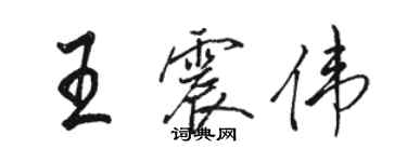 駱恆光王震偉行書個性簽名怎么寫