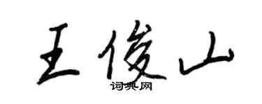 王正良王俊山行書個性簽名怎么寫