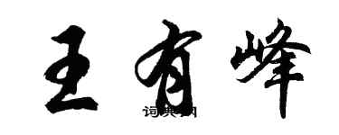 胡問遂王有峰行書個性簽名怎么寫