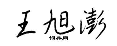 王正良王旭澎行書個性簽名怎么寫