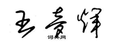 朱錫榮王夢輝草書個性簽名怎么寫