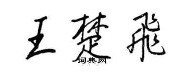 王正良王楚飛行書個性簽名怎么寫