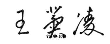 駱恆光王冀凌草書個性簽名怎么寫