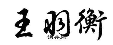 胡問遂王羽衡行書個性簽名怎么寫