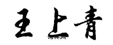 胡問遂王上青行書個性簽名怎么寫