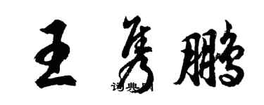 胡問遂王雋鵬行書個性簽名怎么寫