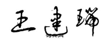 曾慶福王建瑞草書個性簽名怎么寫