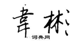 王正良韋彬行書個性簽名怎么寫