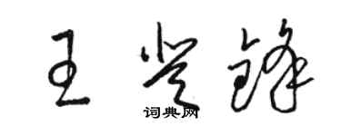 駱恆光王登鋒草書個性簽名怎么寫