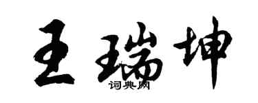 胡問遂王瑞坤行書個性簽名怎么寫