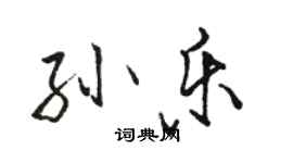 駱恆光孫樂行書個性簽名怎么寫