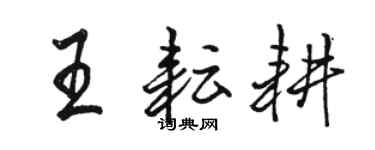 駱恆光王耘耕行書個性簽名怎么寫