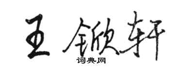 駱恆光王杴軒行書個性簽名怎么寫