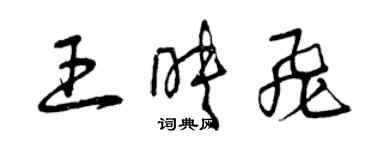 曾慶福王映飛草書個性簽名怎么寫