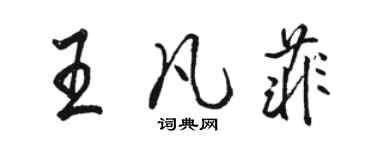 駱恆光王凡菲行書個性簽名怎么寫