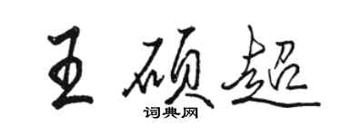 駱恆光王碩超行書個性簽名怎么寫