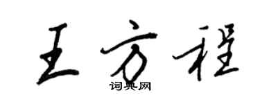 王正良王方程行書個性簽名怎么寫