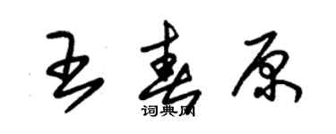 朱錫榮王春原草書個性簽名怎么寫