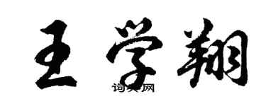 胡問遂王學翔行書個性簽名怎么寫