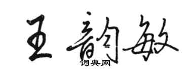 駱恆光王韻敏行書個性簽名怎么寫