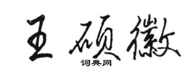 駱恆光王碩徽行書個性簽名怎么寫