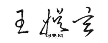 駱恆光王娛玄草書個性簽名怎么寫