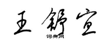 梁錦英王舒宜草書個性簽名怎么寫