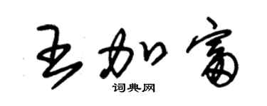 朱錫榮王加富草書個性簽名怎么寫