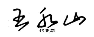 朱錫榮王水山草書個性簽名怎么寫