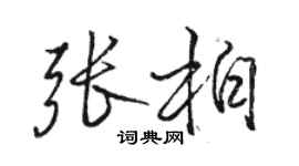 駱恆光張柏行書個性簽名怎么寫