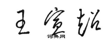 駱恆光王宣超草書個性簽名怎么寫