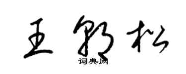 梁錦英王朝松草書個性簽名怎么寫