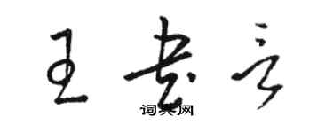 駱恆光王書言草書個性簽名怎么寫