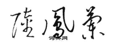 駱恆光陸鳳蘭草書個性簽名怎么寫