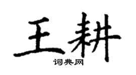 丁謙王耕楷書個性簽名怎么寫