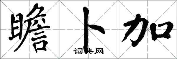 翁闓運瞻卜加楷書怎么寫