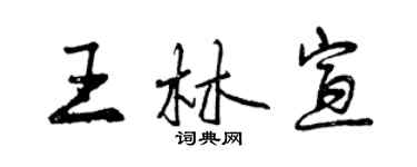 曾慶福王林宣行書個性簽名怎么寫