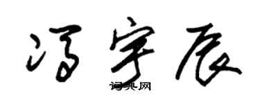 朱錫榮馮宇辰草書個性簽名怎么寫