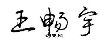 曾慶福王暢宇草書個性簽名怎么寫