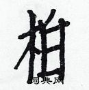 白克儉寫的硬筆楷書柏