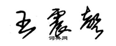 朱錫榮王震聲草書個性簽名怎么寫