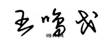 朱錫榮王鳴戈草書個性簽名怎么寫