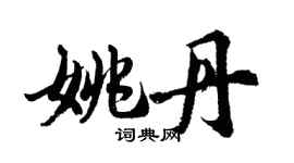 胡問遂姚丹行書個性簽名怎么寫