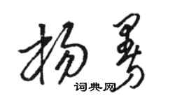 駱恆光楊曼草書個性簽名怎么寫